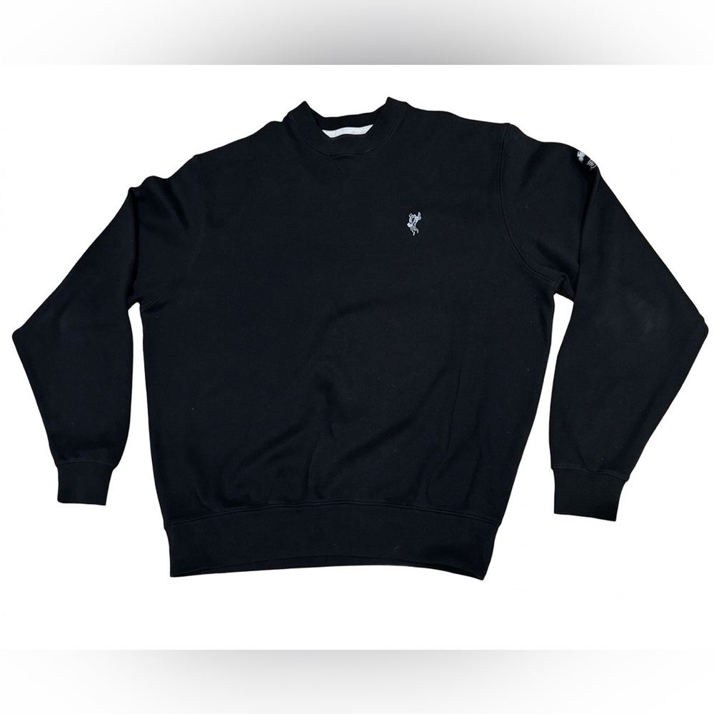 Ashworth EZ-TECH Black Crewneck Sweatshirt Crestwood Logo - Small